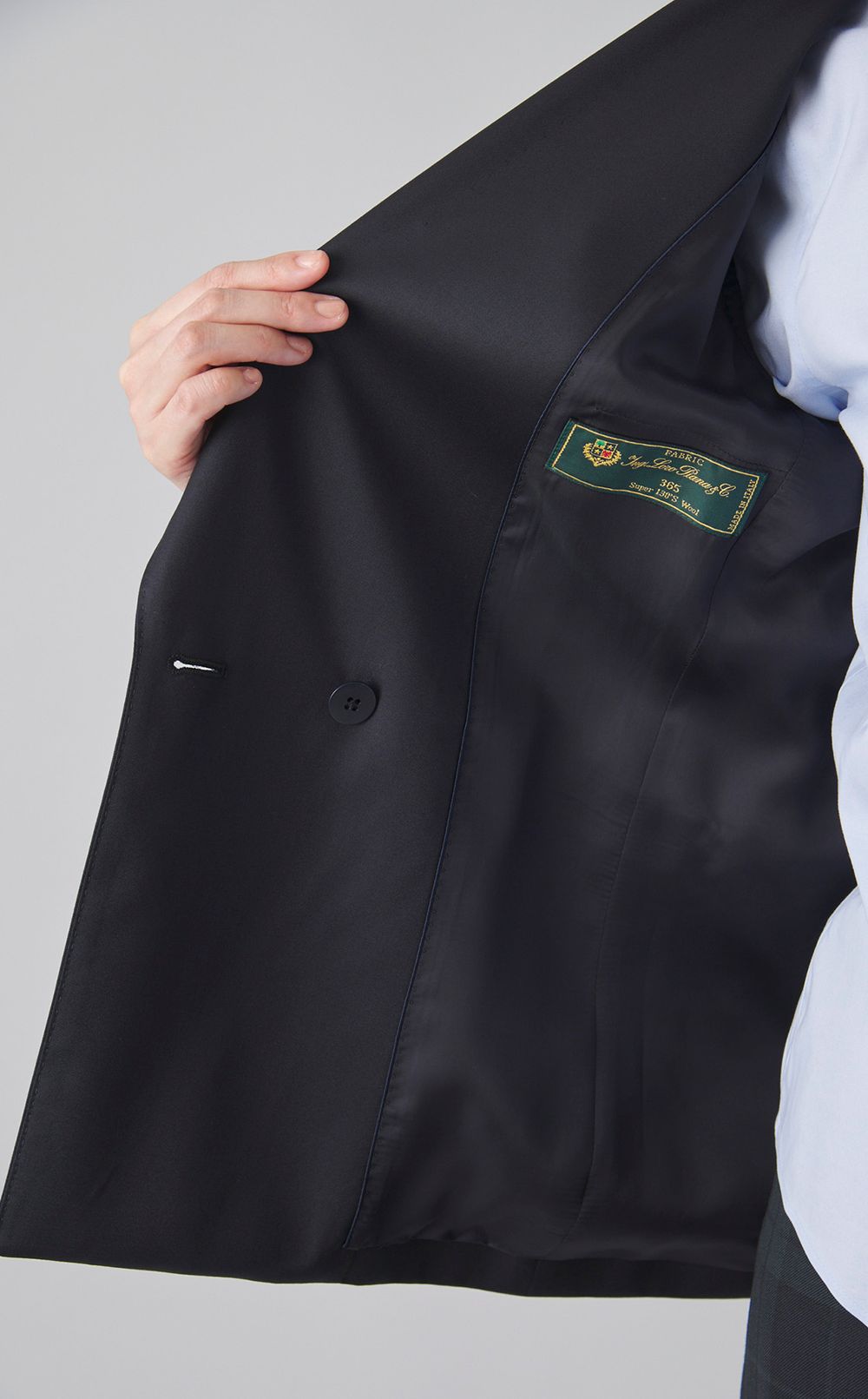 ウールツイルダブル4ボタンジャケット