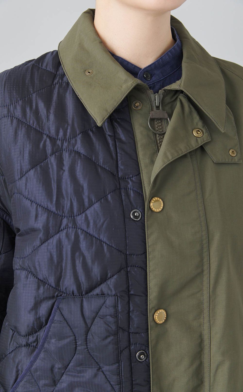 【reADdress】キルティング切替ブルゾン