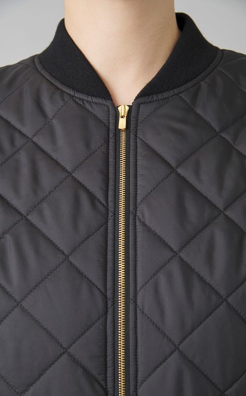 異素材ウールキルティングブルゾン