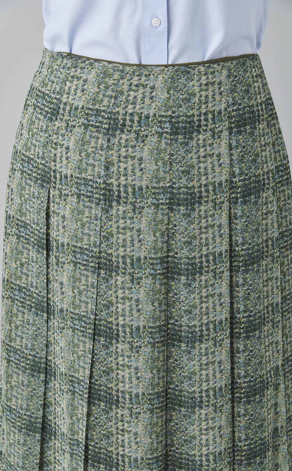 シアーチェックプリーツスカー卜