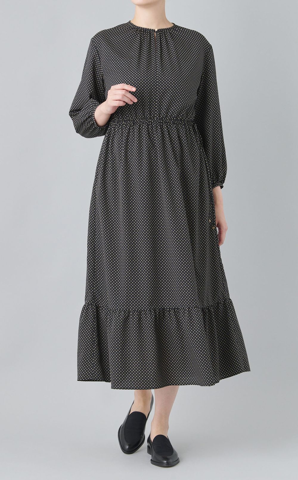 ミニドットティアードワンピース