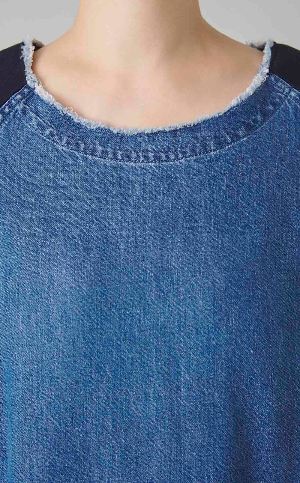 【reADdress】デニム切替プルオーバー