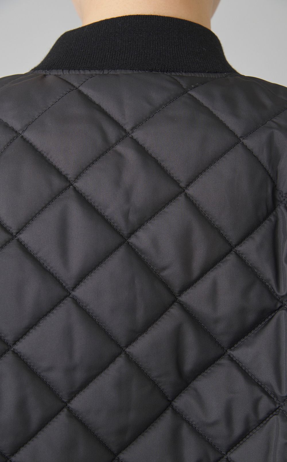 異素材ウールキルティングブルゾン