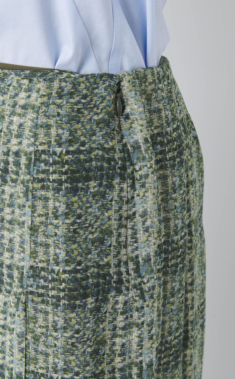 シアーチェックプリーツスカー卜