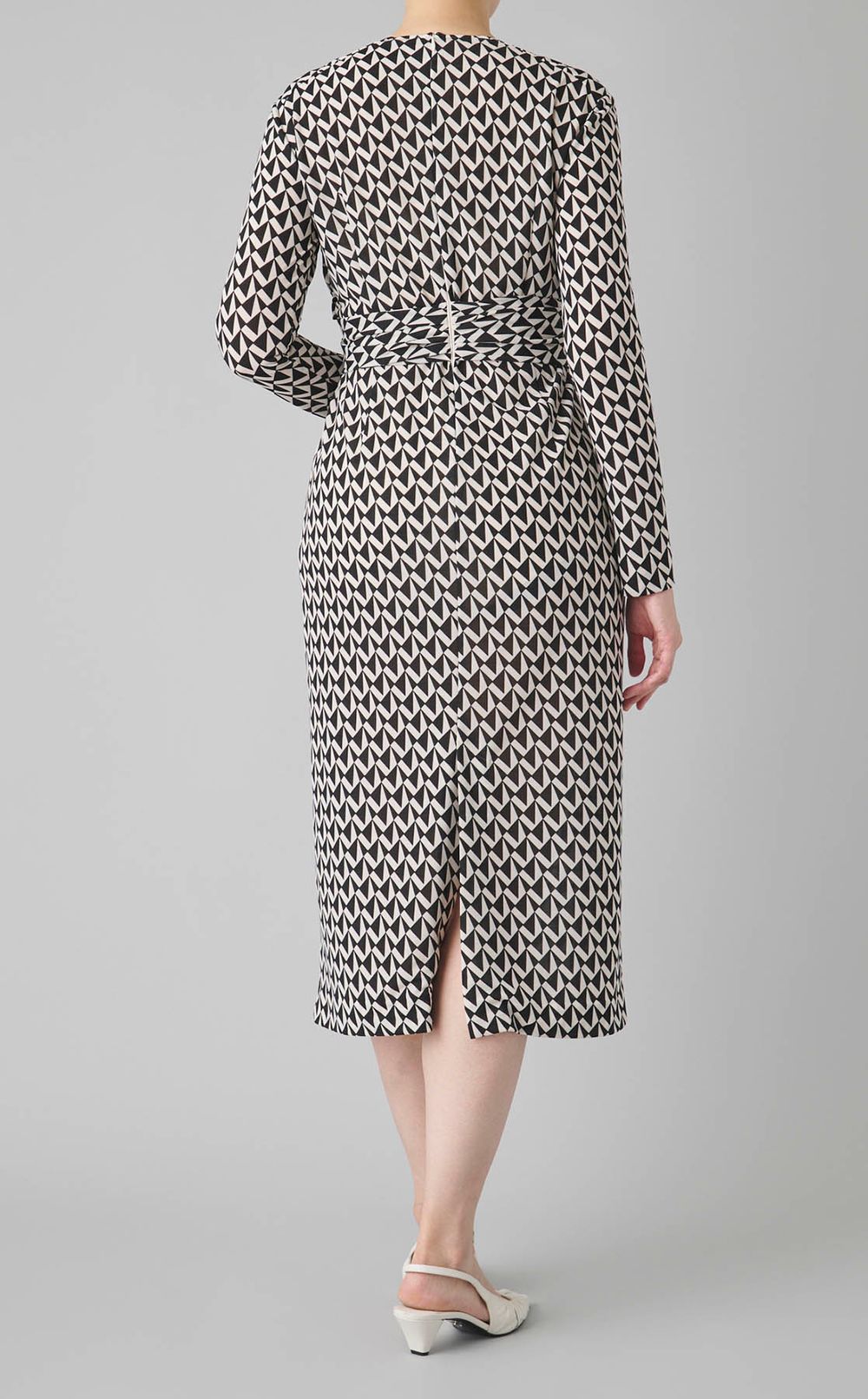 ジャージーストレッチカシュクールドレス