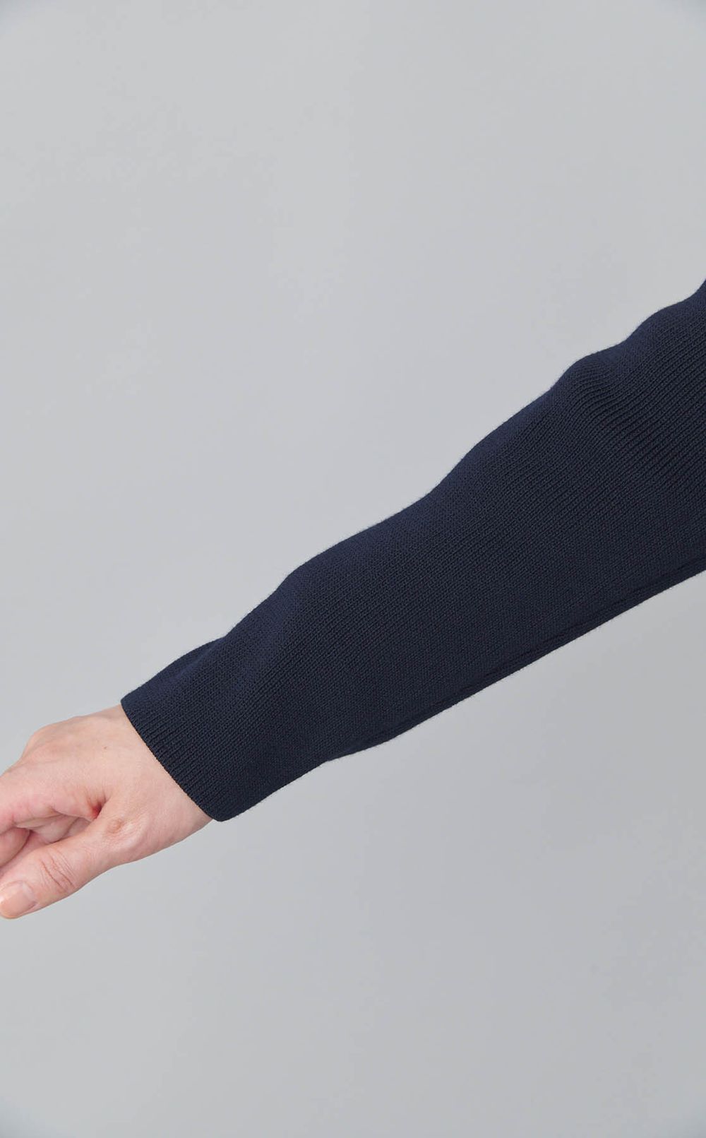 ミラノリブノーカラーニットジャケット