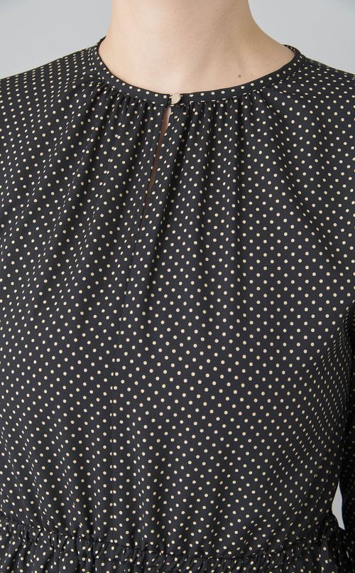 ミニドットティアードワンピース