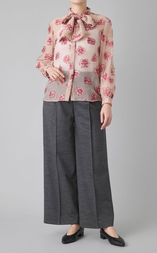 センタープレスワイドパンツ