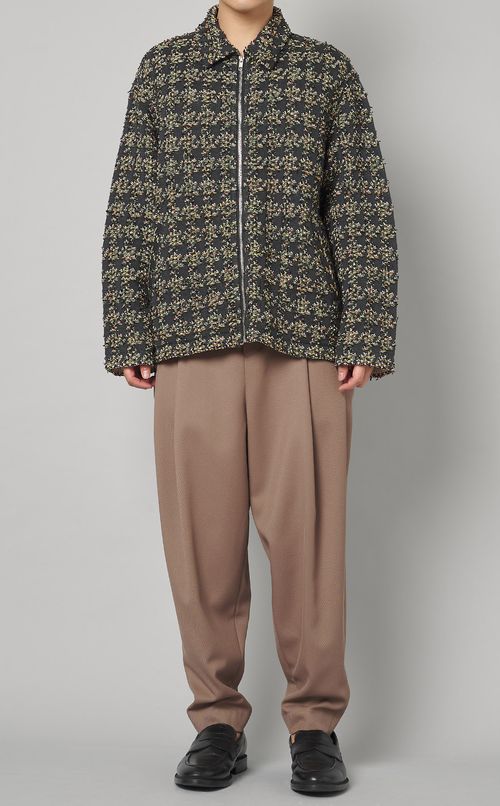 チェックツイードブルゾン