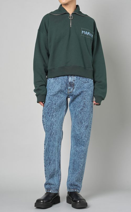 ロゴハーフジッププルオーバー