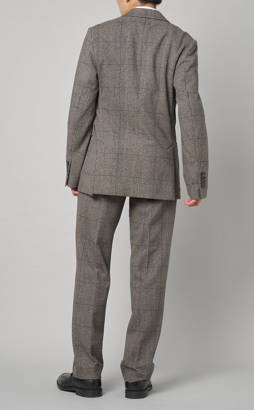 チェックプリントシングルジャケット