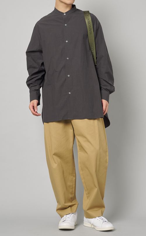 コットンタイプライターバンドシャツ