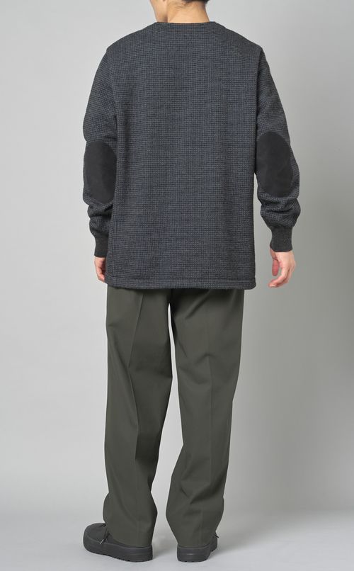 チドリ柄チェックノーカラージャケット