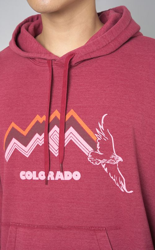 プリント裏毛パーカー