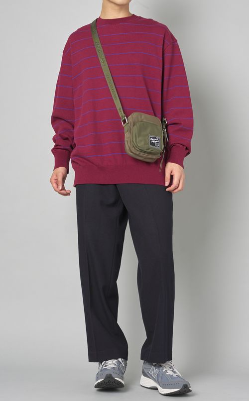 コットンボーダーニット