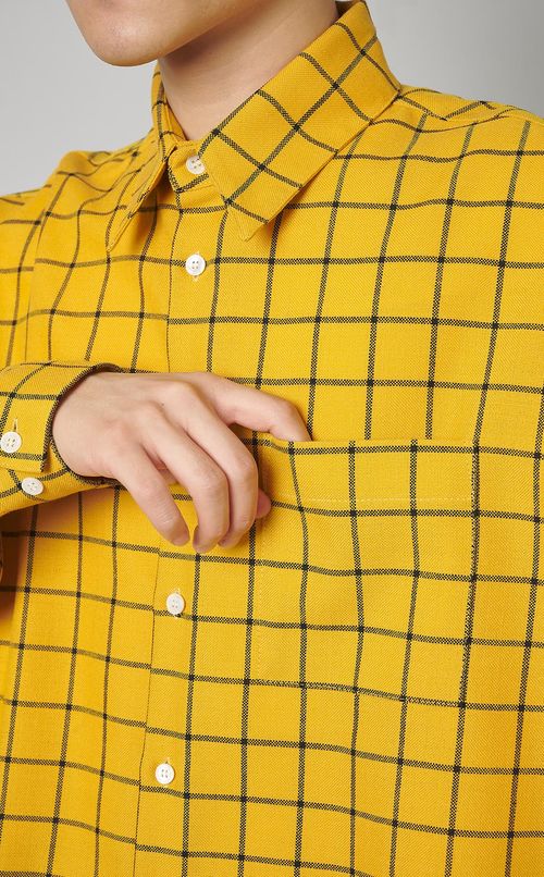 チェックウールシャツ