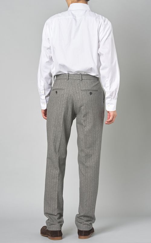 ヘリンボンプリントパンツ