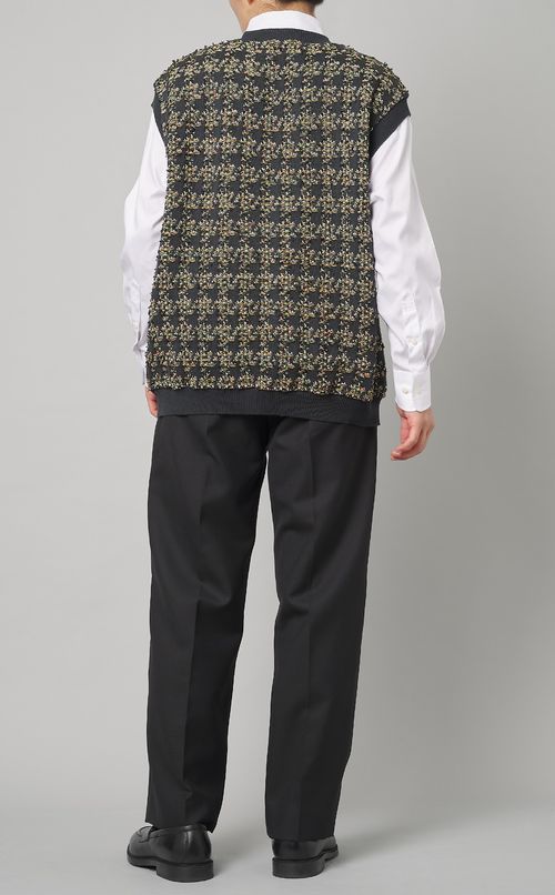 チェックツイードベスト