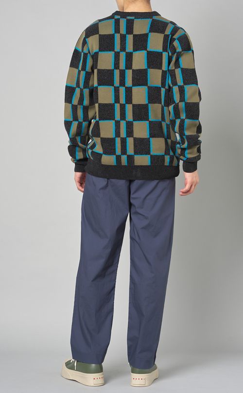 チェッカーボードニットカーディガン