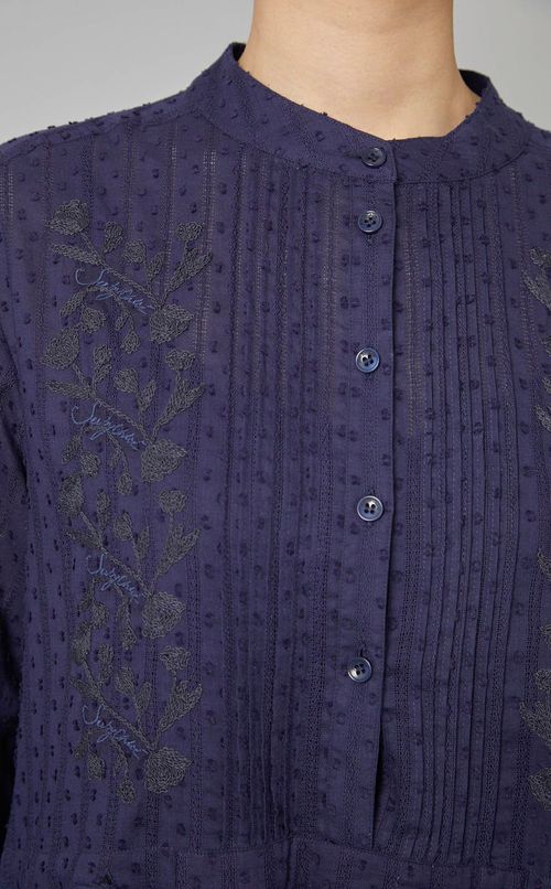 エンブロイダリーロングブラウス