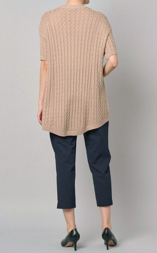 ケーブルクルーネックニットプルオーバー