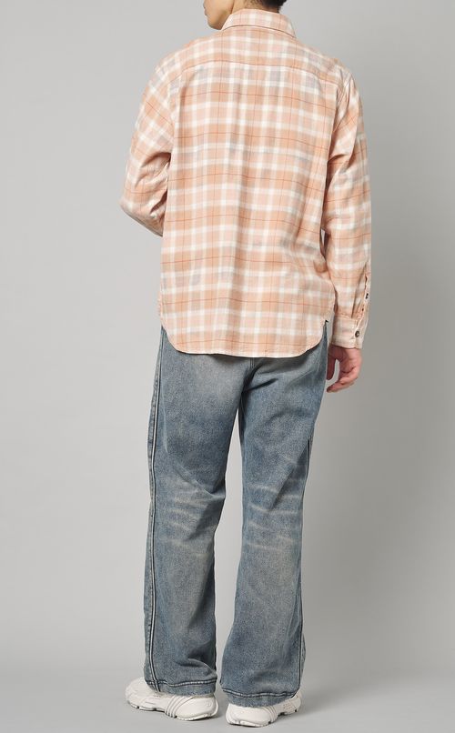 チェックネルシャツ