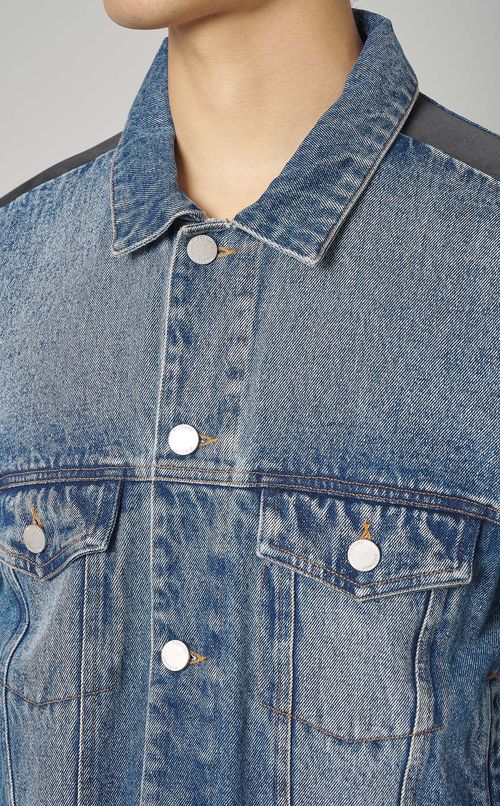 ドッキングデニムブルゾン
