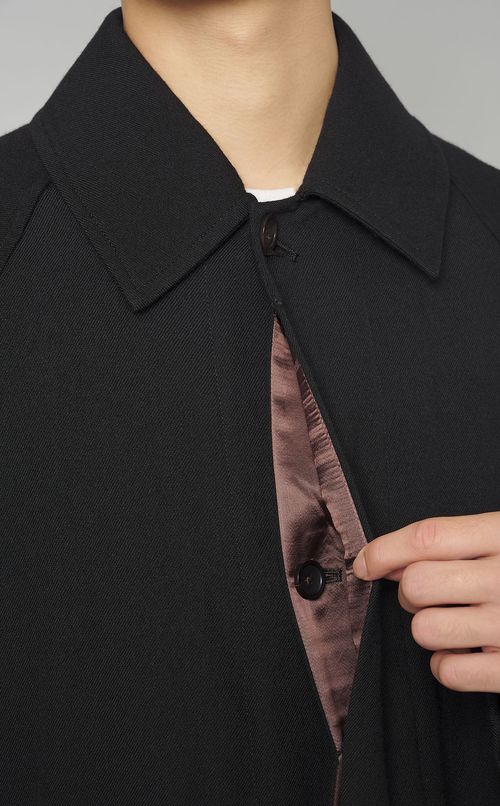 ウールラグランスリーブコート