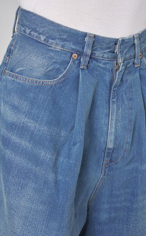 レイヤードデニムパンツ