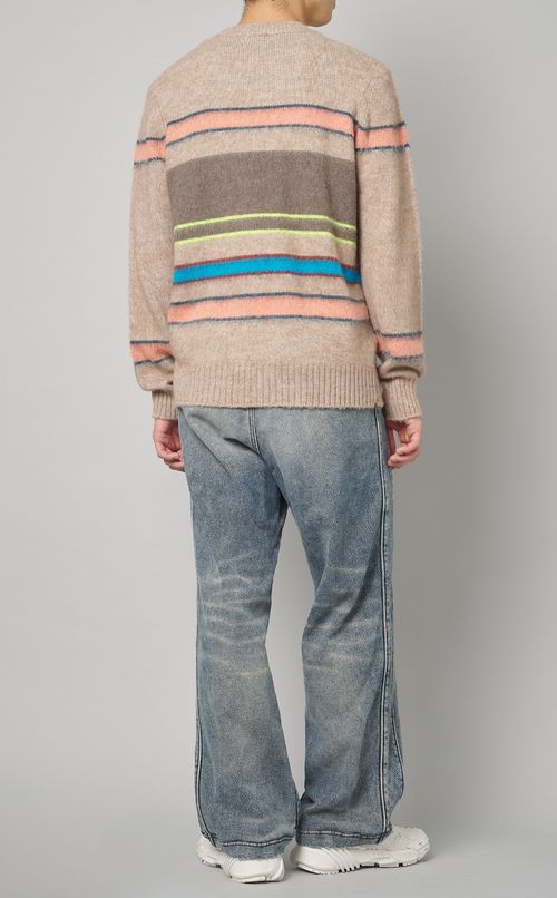 ウールモヘアマルチボーダーニット