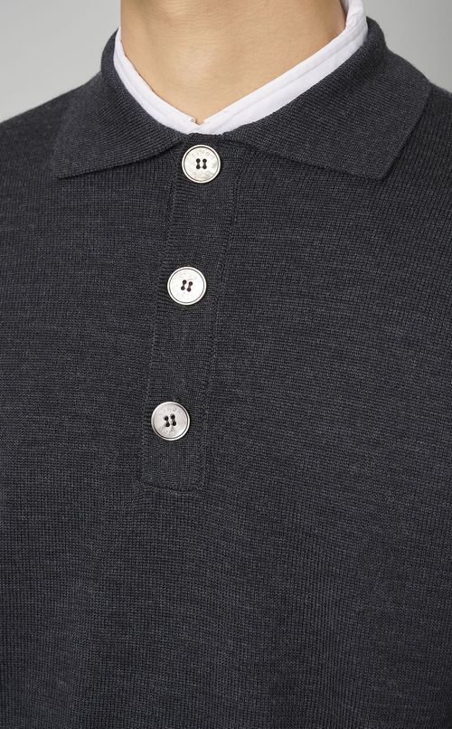 ショートニットポロシャツ