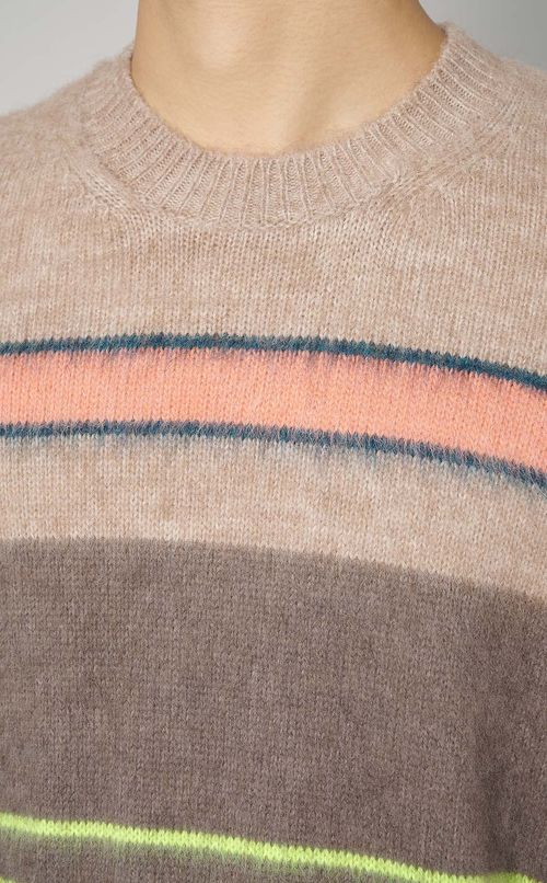 ウールモヘアマルチボーダーニット