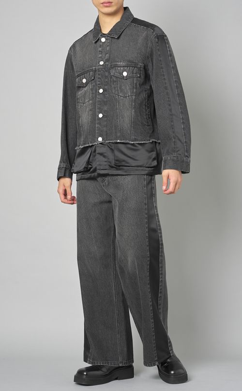 ドッキングデニムブルゾン