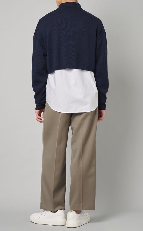 ショートニットポロシャツ