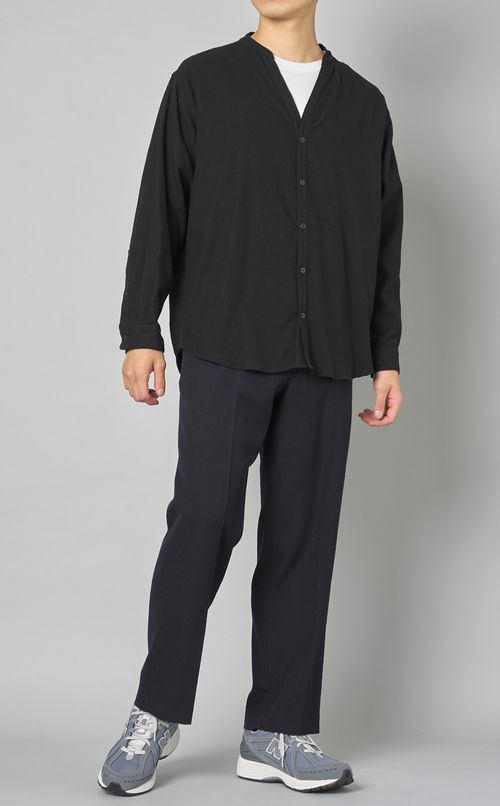 ウールオフィサーストレートパンツ