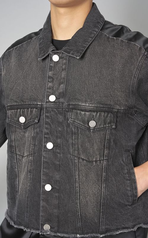 ドッキングデニムブルゾン