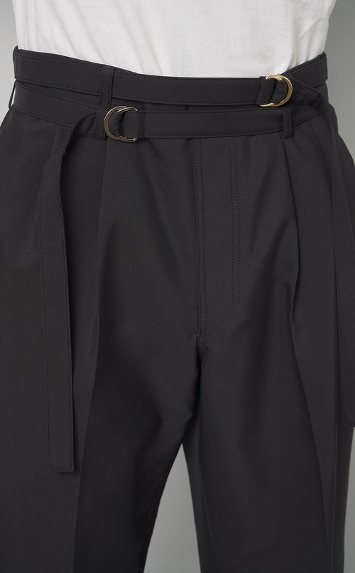 ダブルクロスダブルベルトパンツ