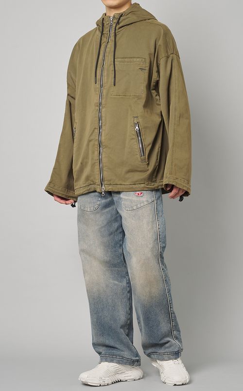 ルーズフィットジップアップブルゾン