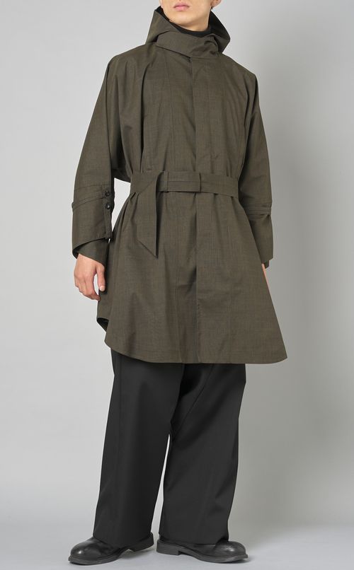 Norwegian Rain トレンチコート グレー 限定123/830 Norwegian Rain ノルウェージャンレイン ヘリンボーン オーバー