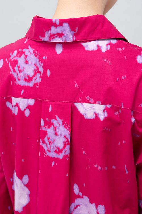 フラワーロングシャツワンピース