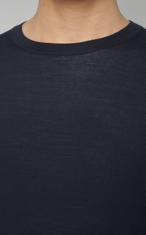 スーパーファインウールクルーネックニット