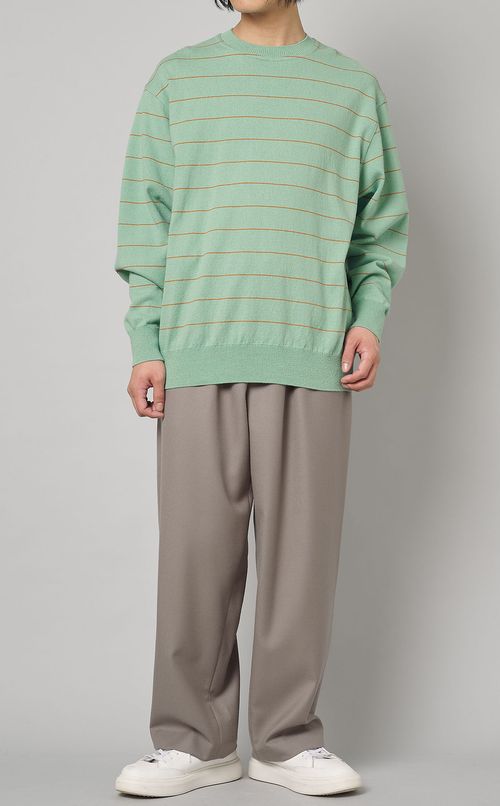 コットンボーダーニット