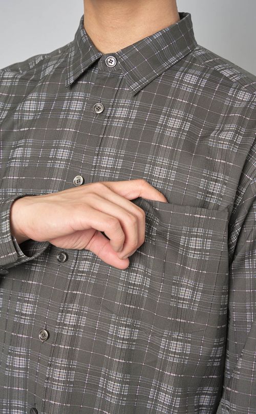 チェックレギュラーカラーシャツ