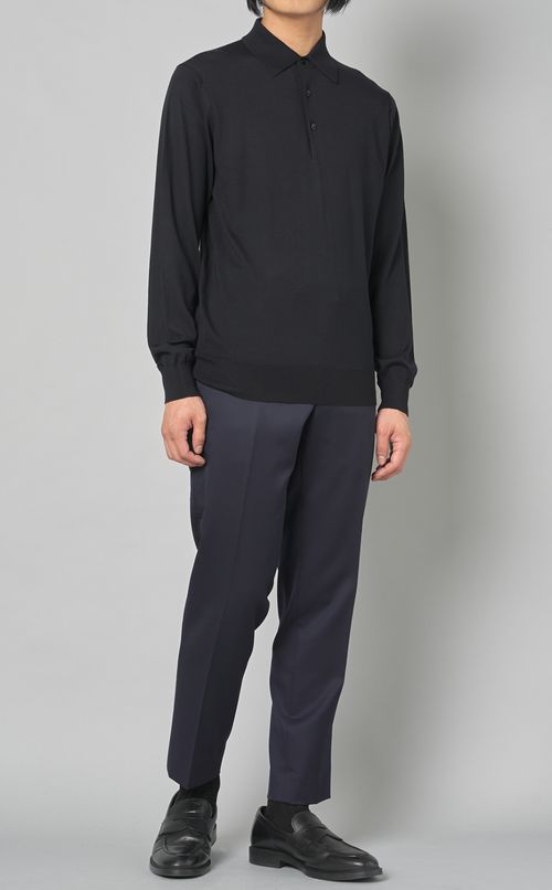 スーパーファインウールニットポロシャツ