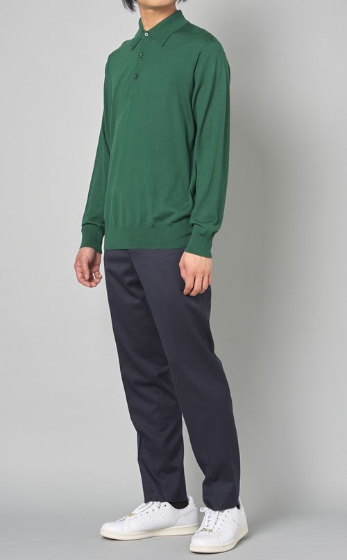 スーパーファインウールニットポロシャツ