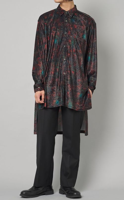 曼荼羅プリントシャツ