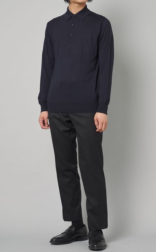 スーパーファインウールニットポロシャツ