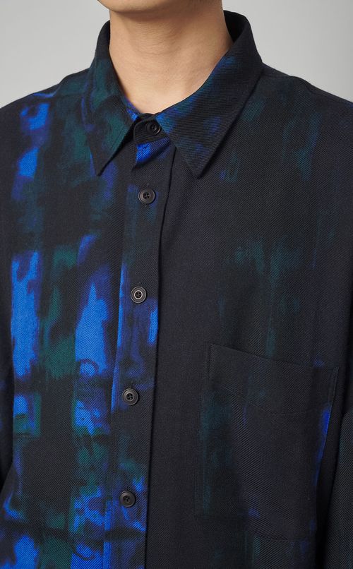 オーバーサイズウールシャツ