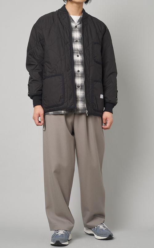 チェックプリントネルシャツ