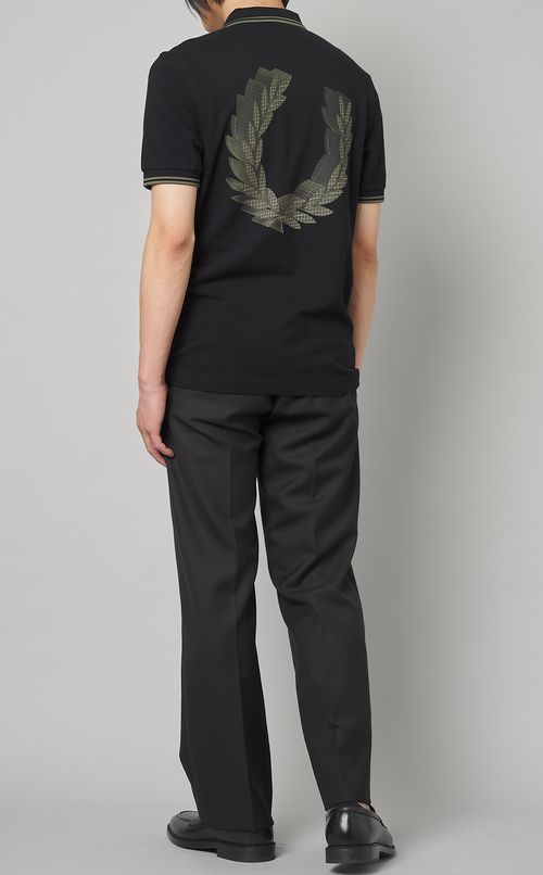 グラフィックショートスリーブポロシャツ